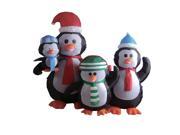 5 Inflatable Lighted Penguin Family Christmas Yard Art Decoration