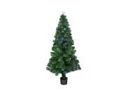 3 Pre Lit LED Color Changing Fiber Optic Christmas Tree with Star Tree Topper