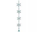 20 Winter Frost Aquamarine Blue Glitter Snowflake Christmas Dangle Ornament
