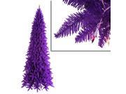 9 Pre Lit Slim Purple Ashley Spruce Christmas Tree Clear Purple Lights