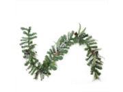 6 x 10 Artificial Mixed Pine with Blueberries Pine Cones and Ice Twigs Christmas Garland Unlit