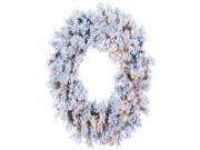 30 Pre Lit Flocked Chestnut Jubilee Artificial Christmas Wreath Clear Lights
