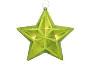 12 Shiny Green Kiwi Commercial Size Shatterproof Star Christmas Ornament