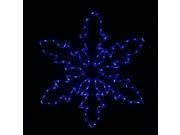 36 Blue LED Lighted Indoor Outdoor Tube Light Snowflake Commercial Christmas Decoration