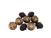 9ct Black Copper Glitter Striped Shatterproof Christmas Onion and Ball Ornaments 4 100mm