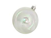 12ct Shatterproof Clear Iridescent Christmas Ball Ornaments 4 100mm