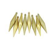 8ct Gold Shatterproof 4 Finish Finial Drop Christmas Ornaments 6