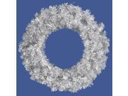 36 Sparkling Silver Tinsel Artificial Christmas Wreath Unlit