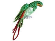 22.5 Life Size Tropical Paradise Green and Red Parrot Bird with Tail Feathers