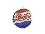 3 Silver Plated Classic Pepsi Cola Bottle Cap Logo Christmas Ornament with European Crystals