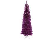 12 Pre Lit Purple Artificial Pencil Tinsel Christmas Tree Purple Lights