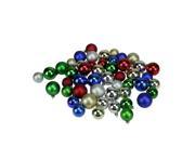 50ct Traditional Multi Color Shiny Matte Shatterproof Christmas Ball Ornaments 1.5 2