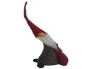 21.5 Red and Grey Santa Gnome with Bag of Gifts at Side Christmas Tabletop Figure
