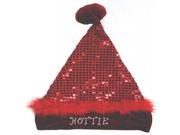17 Sexy Red Sequin Hottie Santa Hat Size Small