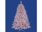 9 Flocked Cupcake Pink Artificial Spruce Slim Christmas Tree Unlit