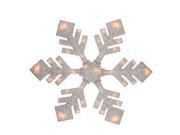 40 Lighted Winter White Snowflake Christmas Yard Art Decoration