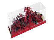 28 Red Berry 3 Candle Holder Centerpiece With Candles Gift Boxed