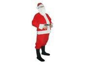 6 Piece Novelty Santa Claus Christmas Suit Costume One Size Fits Most Adults