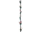 9 Christmas Light Garland with 100 Red Clear Mini Lights Green Wire