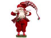17 Peppermint Twist Decorative Plush Santa Claus w Candy Cane Christmas Figure