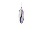 4ct White Purple Sequined and Silver Beaded Shatterproof Christmas Finial Ornaments 4.5