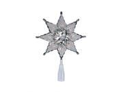 8 Lighted 8 Point Star Christmas Tree Topper Decoration Clear Lights