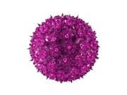 7.5 Pink Lighted Purple Hanging Starlight Sphere Ball Christmas Decoration