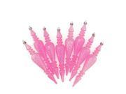 8ct Pink Transparent Spiral Shatterproof Christmas Finial Ornaments 7 180mm