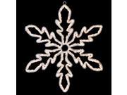 24 Lighted White Hanging Snowflake Christmas Decoration Clear Lights