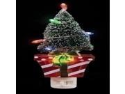 8 Red and White Present with Frosted Green Lighted Tree Decorative Christmas Night Light