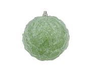 4 Pastel Dreams Soft Green Glittered Swirl Design Christmas Ball Ornament
