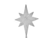 11 Lighted Frosted White Bethlehem Star Christmas Tree Topper Clear Lights