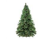 7.5 Pre Lit Single Plug Mixed Cashmere Pine Self Shape Artificial Christmas Tree Warm White LED Lights