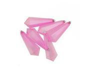6ct Pink Transparent Shatterproof Diamond Shaped Icicle Christmas Ornaments 5.5
