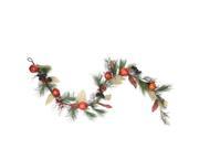 6 x 10 Autumn Harvest Mixed Pine Berry and Nut Thanksgiving Fall Garland Unlit