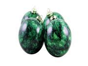 4ct Marbled Green Shatterproof Christmas Ball Ornaments 3.25 80mm