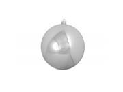 Shiny Silver Splendor UV Resistant Commercial Shatterproof Christmas Ball Ornament 4 100mm