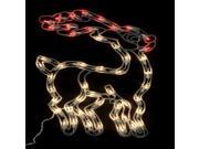 17.5 Clear Red Lighted Reindeer Christmas Window Silhouette Decoration