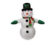 4 Inflatable Lighted Snowman with Top Hat Christmas Yard Art Decoration