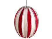 Peppermint Twist Red and Glitter Christmas Ball Ornament 4 100mm