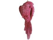 15 Tropical Paradise Glittered Pink Cockatoo Bird Figure with Closed Feathers