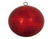 Shiny Red Hot Mirrored Glass Disco Ball Christmas Ornament 8 200mm