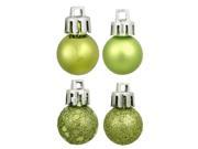 18ct Green Kiwi 4 Finish Shatterproof Christmas Ball Ornaments 1.25 30mm