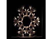 19.75 Lighted Shimmering Snowflake Folding Christmas Window Silhouette
