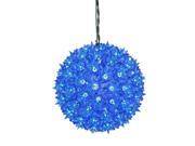 7.5 Blue Lighted Hanging Star Sphere Christmas Decoration