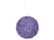 6ct Lavender Purple Sequin and Glitter Drenched Christmas Ball Ornaments 3 80mm