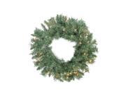 24 Pre lit Minetoba Pine Artificial Christmas Wreath Clear Lights