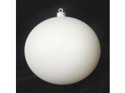 Shatterproof Matte Winter White Christmas Ball Ornament 10 250mm