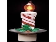 7.25 Candy Cane Striped Candle Decorative Christmas Flicker Flame Night Light