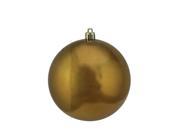 Shiny Copper Brown UV Resistant Commercial Shatterproof Christmas Ball Ornament 4 100mm
